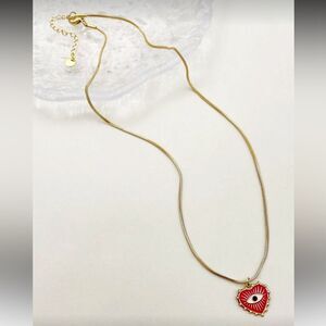 Evil eye heart necklace M1436